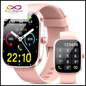 1.96" Smartwatch Fitness Tracker Heart Rate Sleep Monitor Waterproof